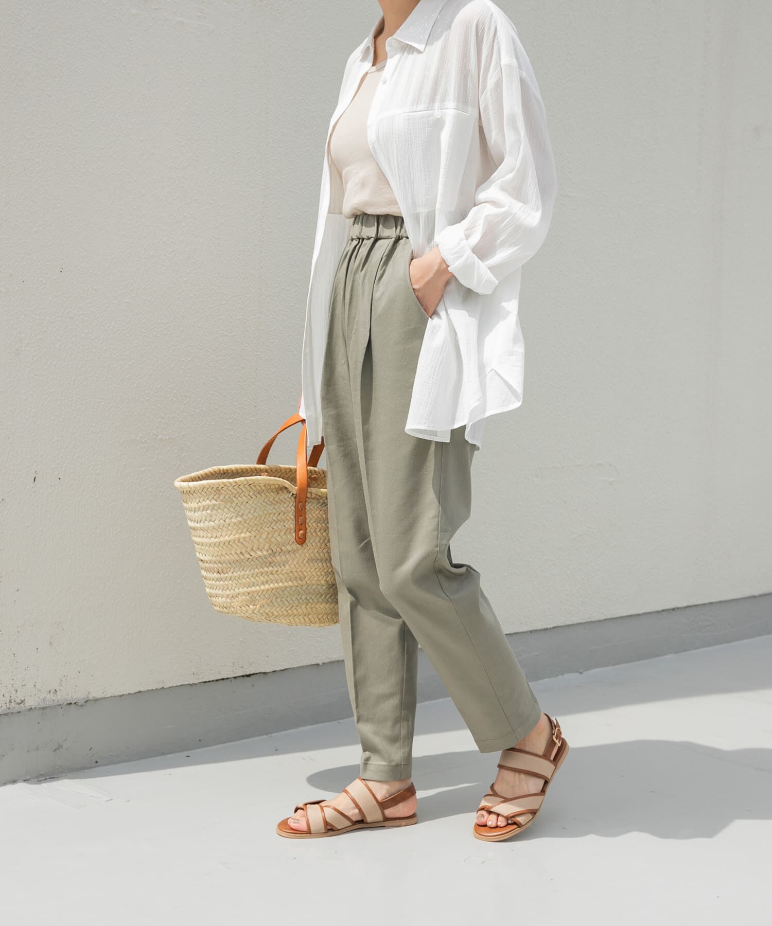 URBAN RESEARCH DOORS「リネン混テーパードイージーパンツ」|その他|