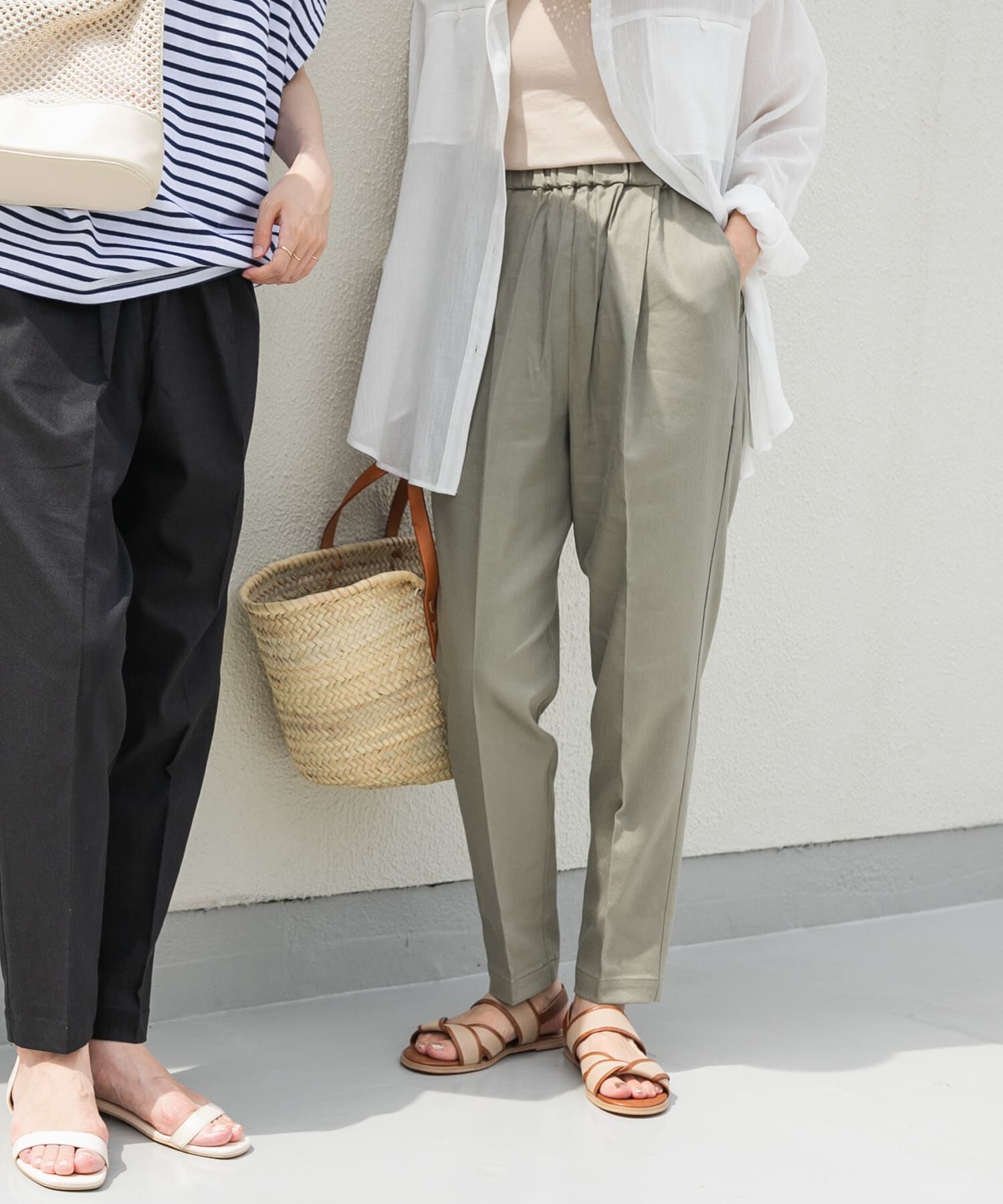 URBAN RESEARCH DOORS「リネン混テーパードイージーパンツ」|その他|