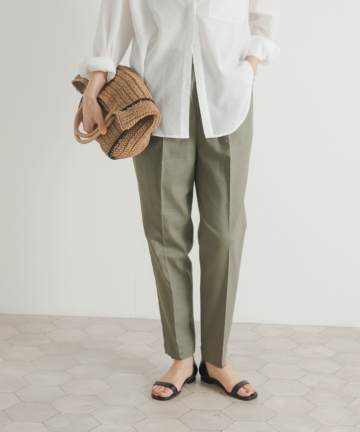 URBAN RESEARCH DOORS「リネン混テーパードイージーパンツ」|その他|