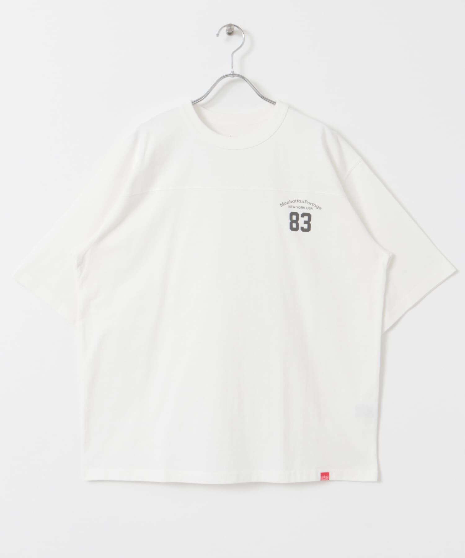 URBAN RESEARCH DOORS「『別注』MANHATTAN PORTAGE&times;DOORS　フットボール オーバーサイズTシャツ」|Tシャツ・カットソー|