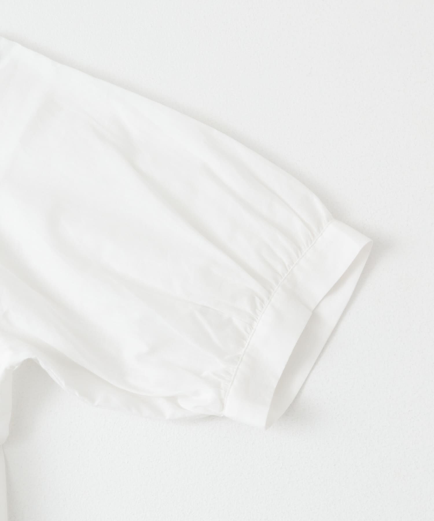 URBAN RESEARCH DOORS「コットンボイルV切替ギャザーブラウス」|シャツ・ブラウス|