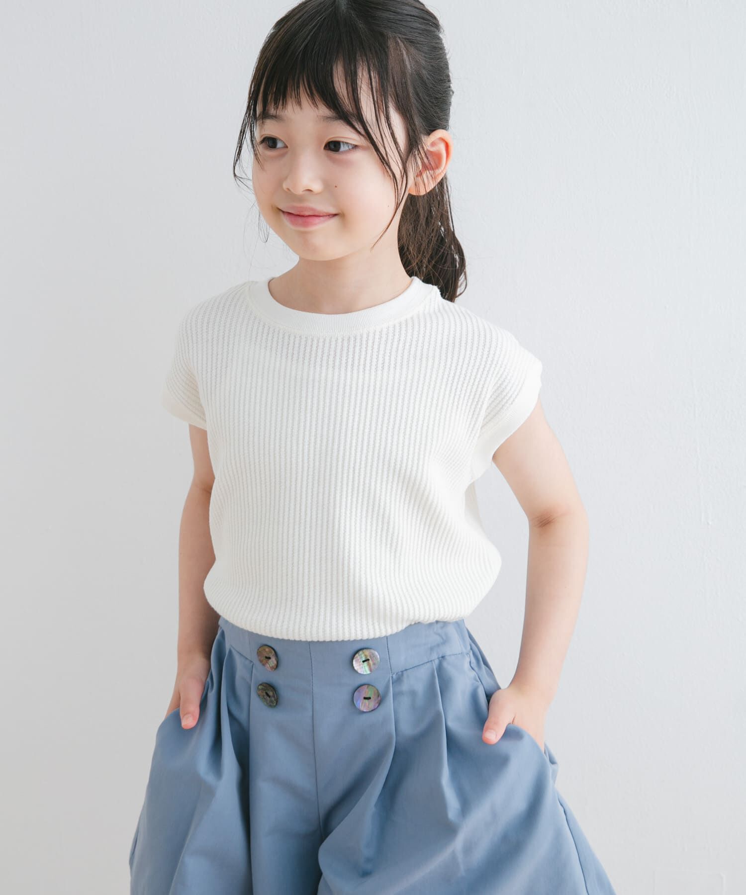 URBAN RESEARCH DOORS「『WEB/一部店舗限定サイズ』変形ワッフルノースリーブプルオーバー(KIDS)」|その他|