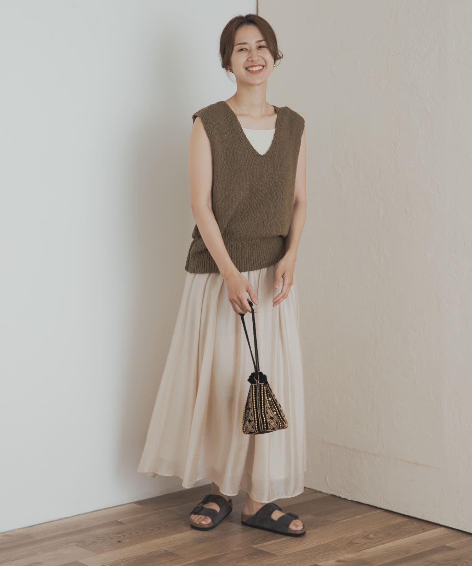 URBAN RESEARCH DOORS「ブライトギャザースカート」|スカート|