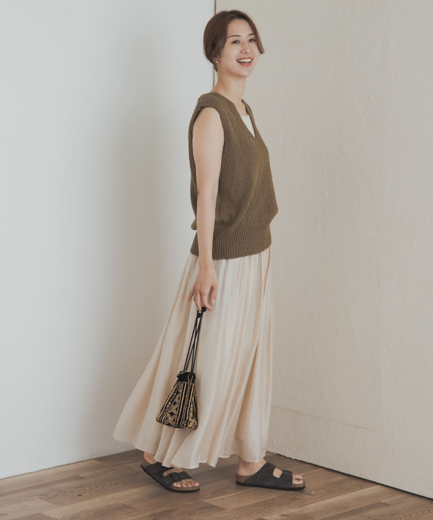 URBAN RESEARCH DOORS「ブライトギャザースカート」|スカート|