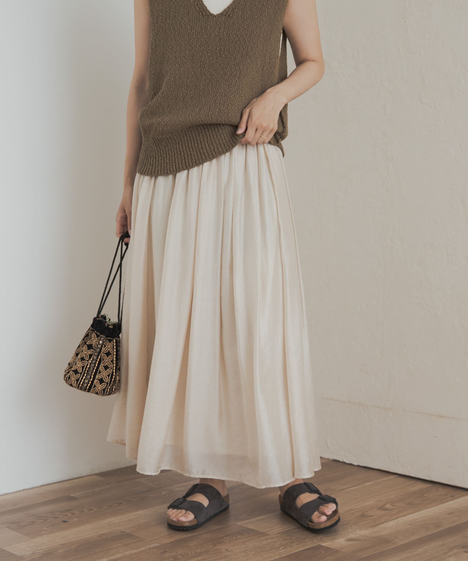 URBAN RESEARCH DOORS「ブライトギャザースカート」|スカート|