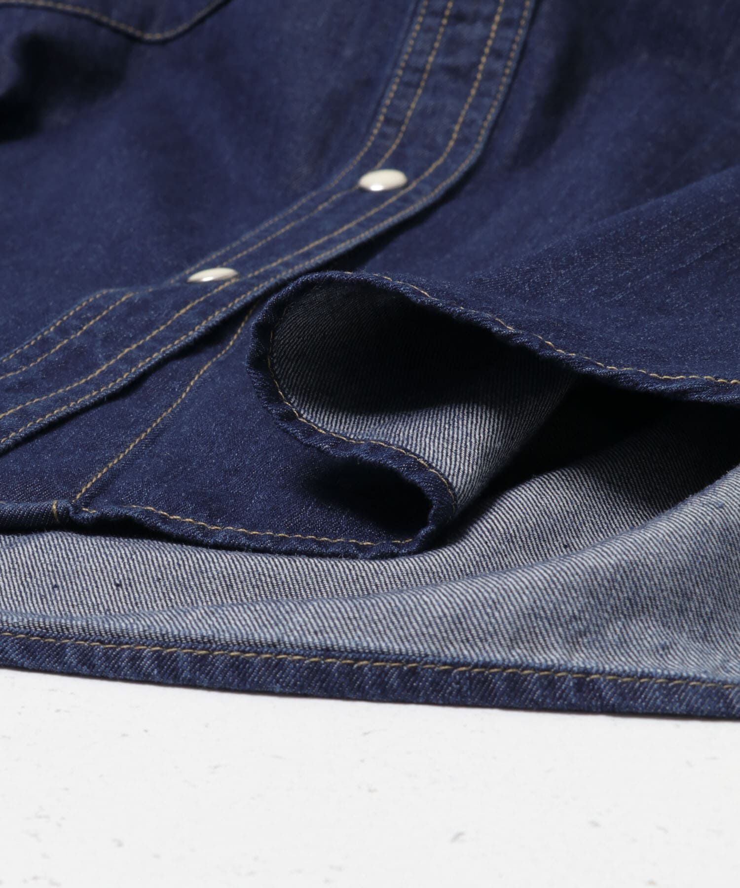 URBAN RESEARCH DOORS「デニムバンドカラーシャツ」|シャツ・ブラウス|