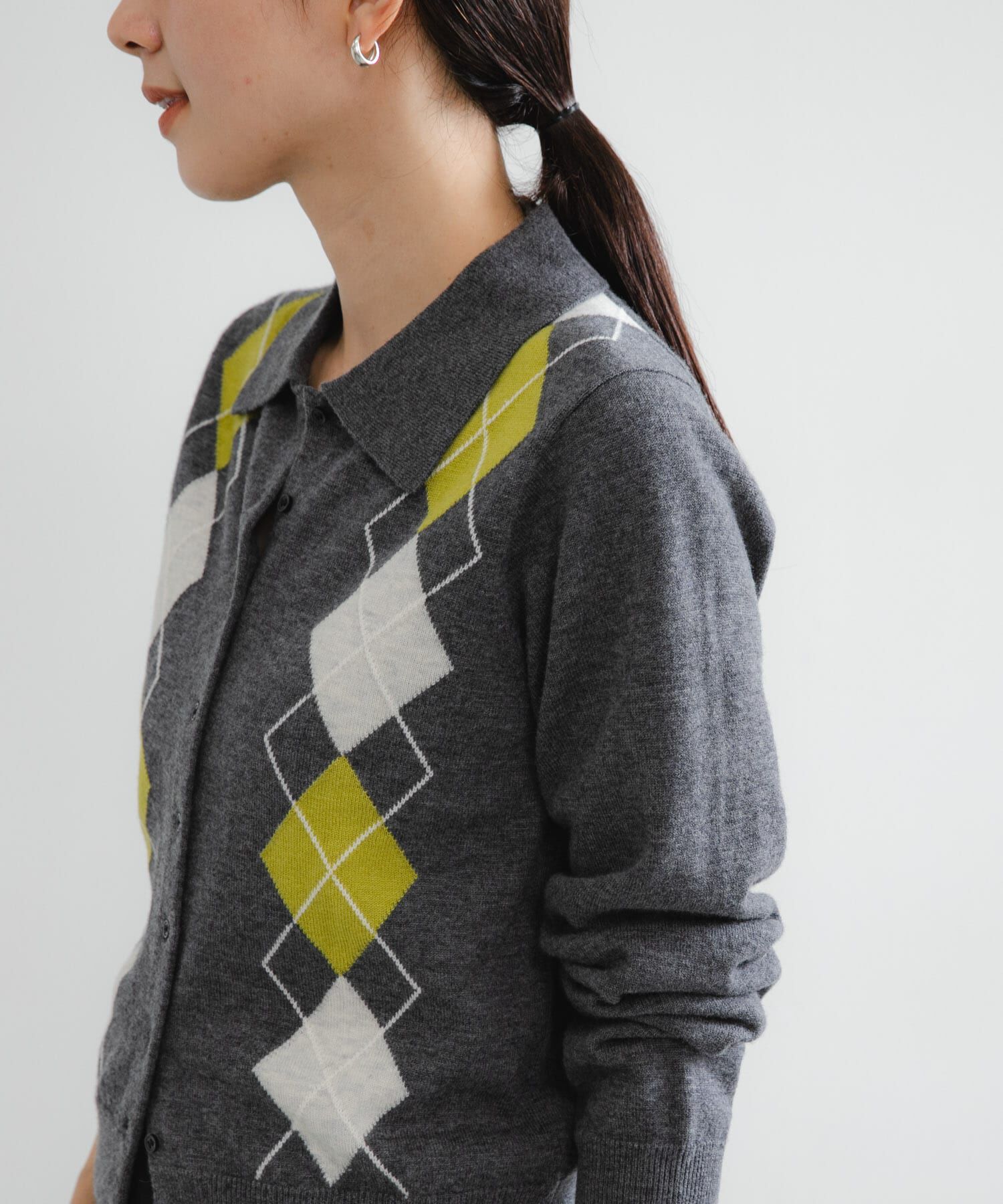 URBAN RESEARCH「アーガイルシャツカラーカーディガン」|ニット・セーター|