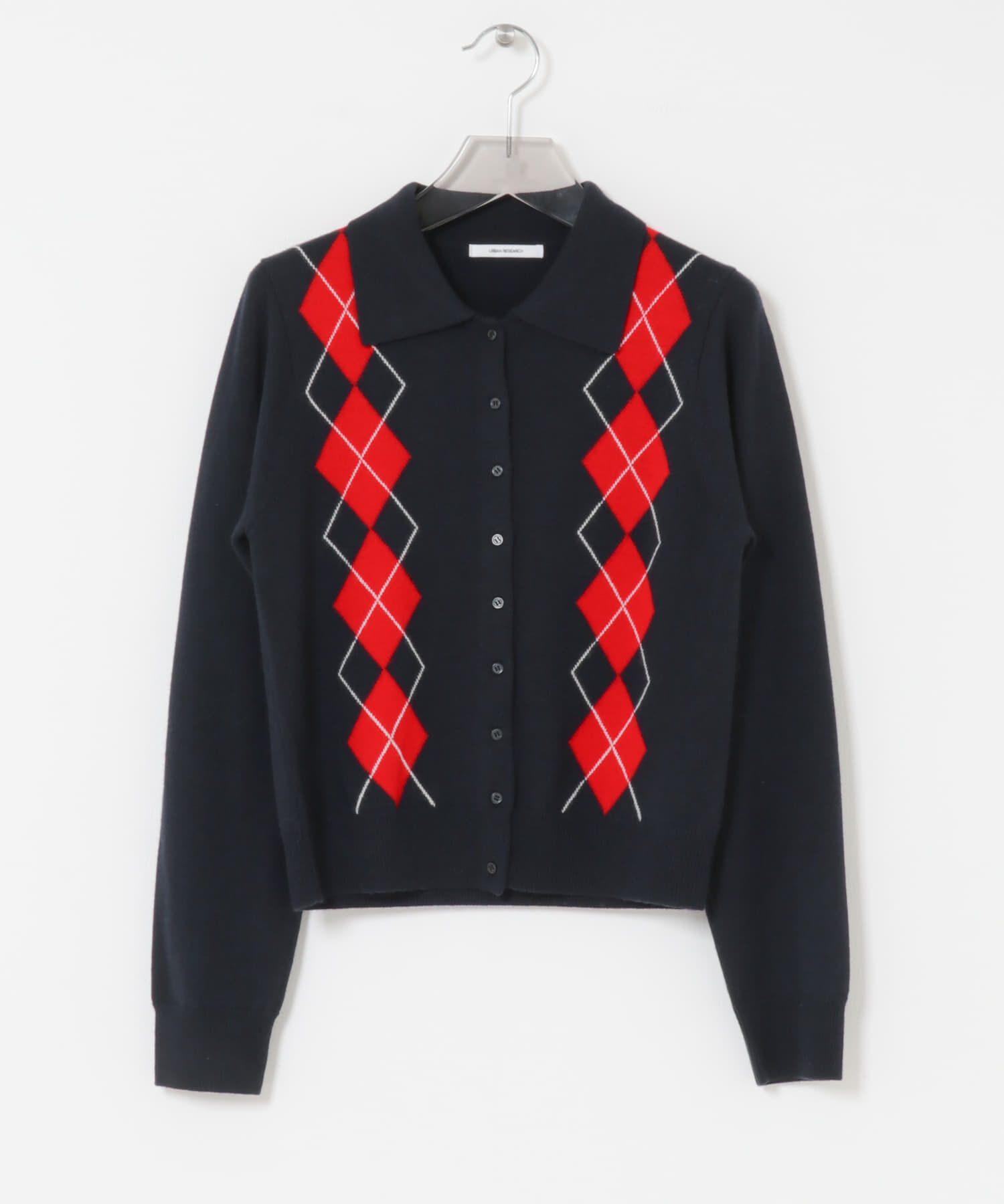 URBAN RESEARCH「アーガイルシャツカラーカーディガン」|ニット・セーター|
