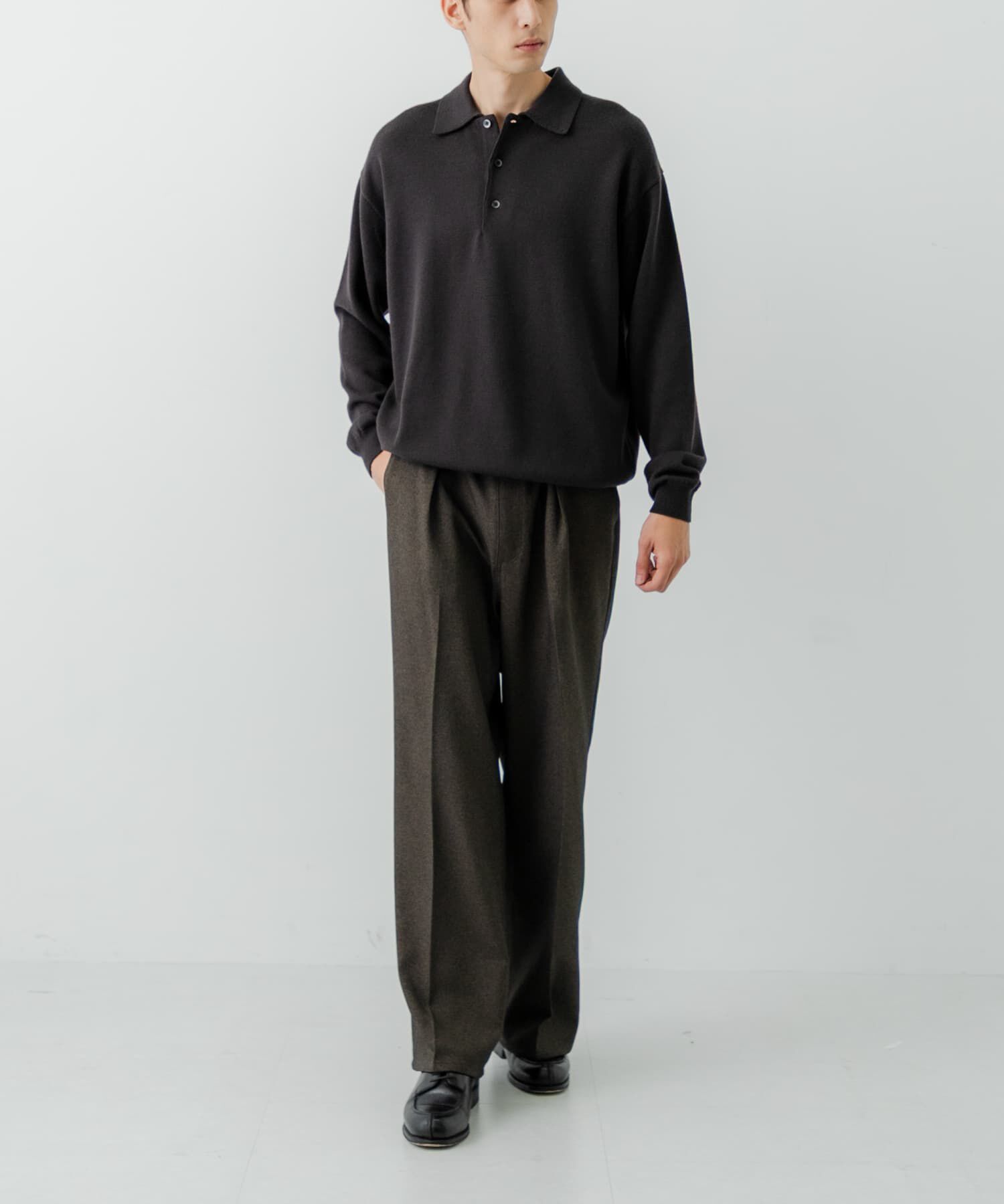 URBAN RESEARCH「CASH FEEL W/MID ニットポロ」|ニット・セーター|