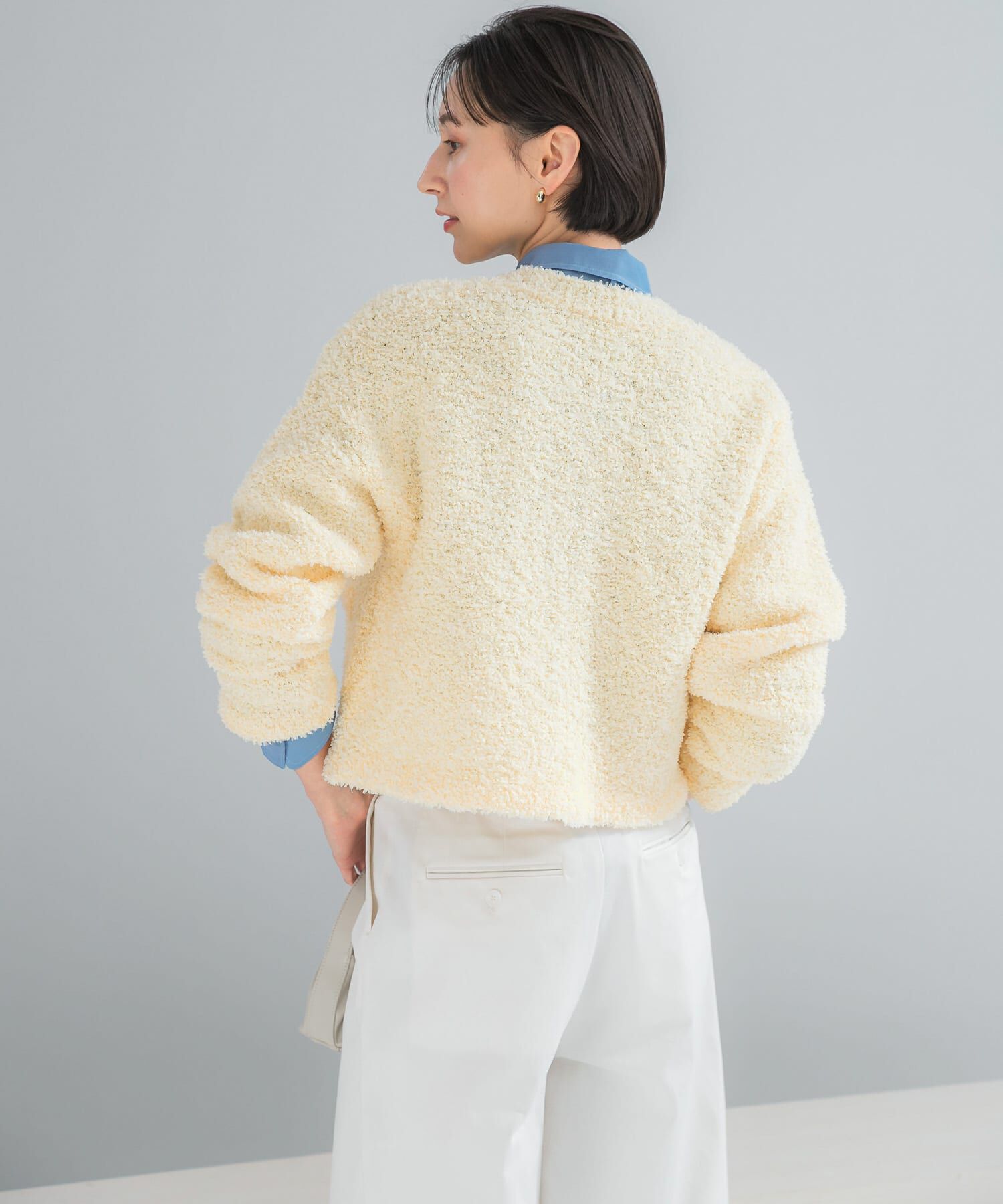 URBAN RESEARCH ROSSO「ニットツイードショートカーディガン」|カーディガン|