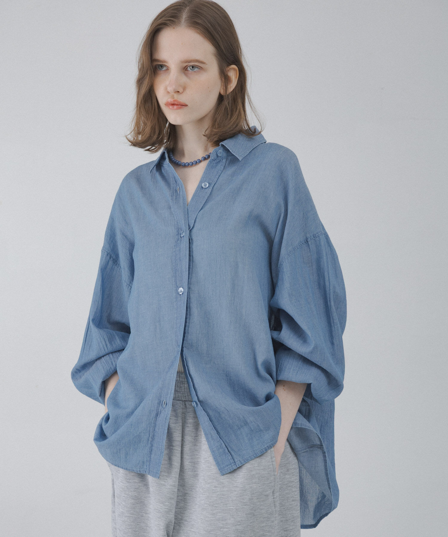 Sonny Label 「シアーデニムシャツ」|シャツ・ブラウス|ライトインディゴブル