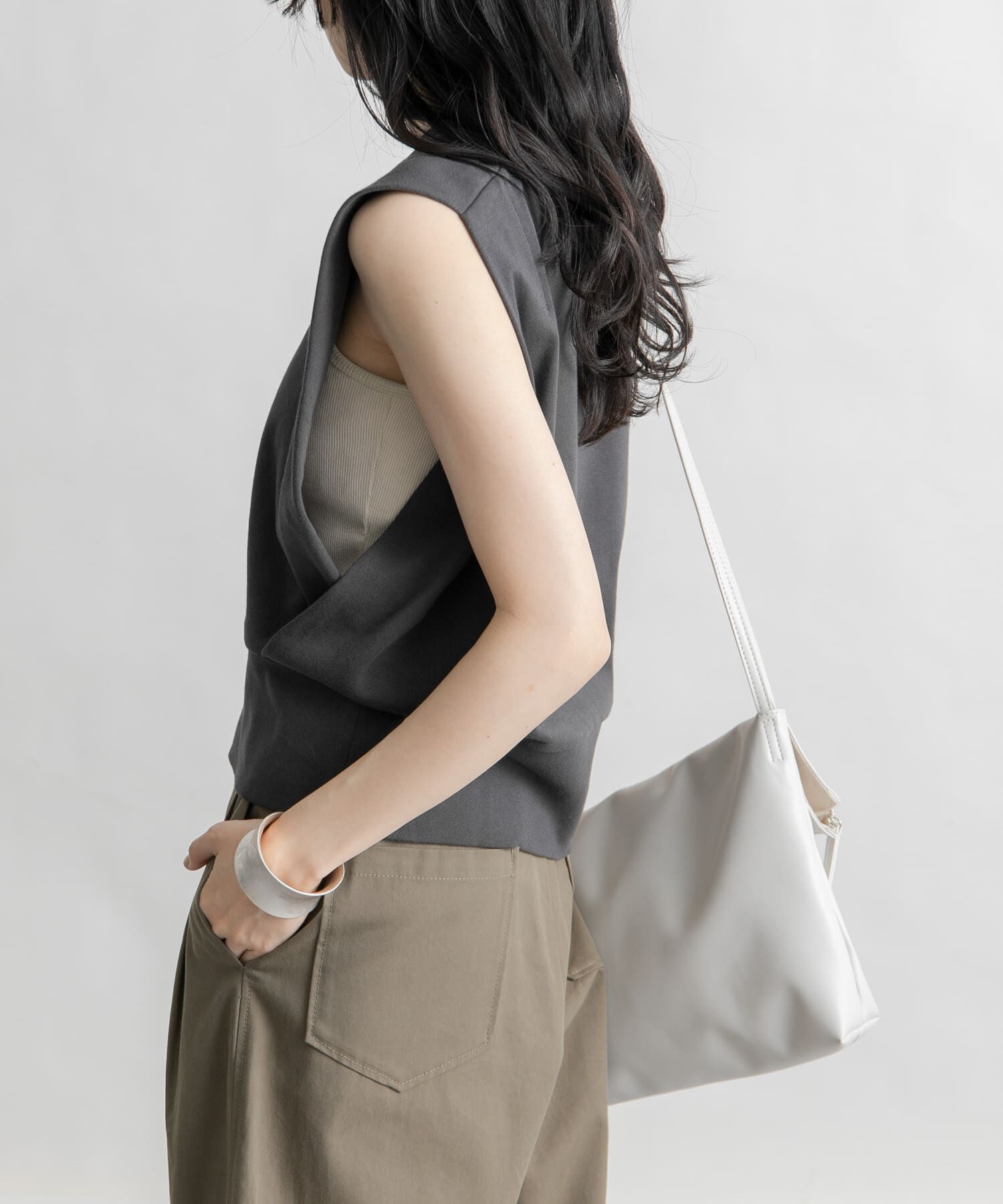  「ノースリーブプリントカットソー」|Tシャツ・カットソー|