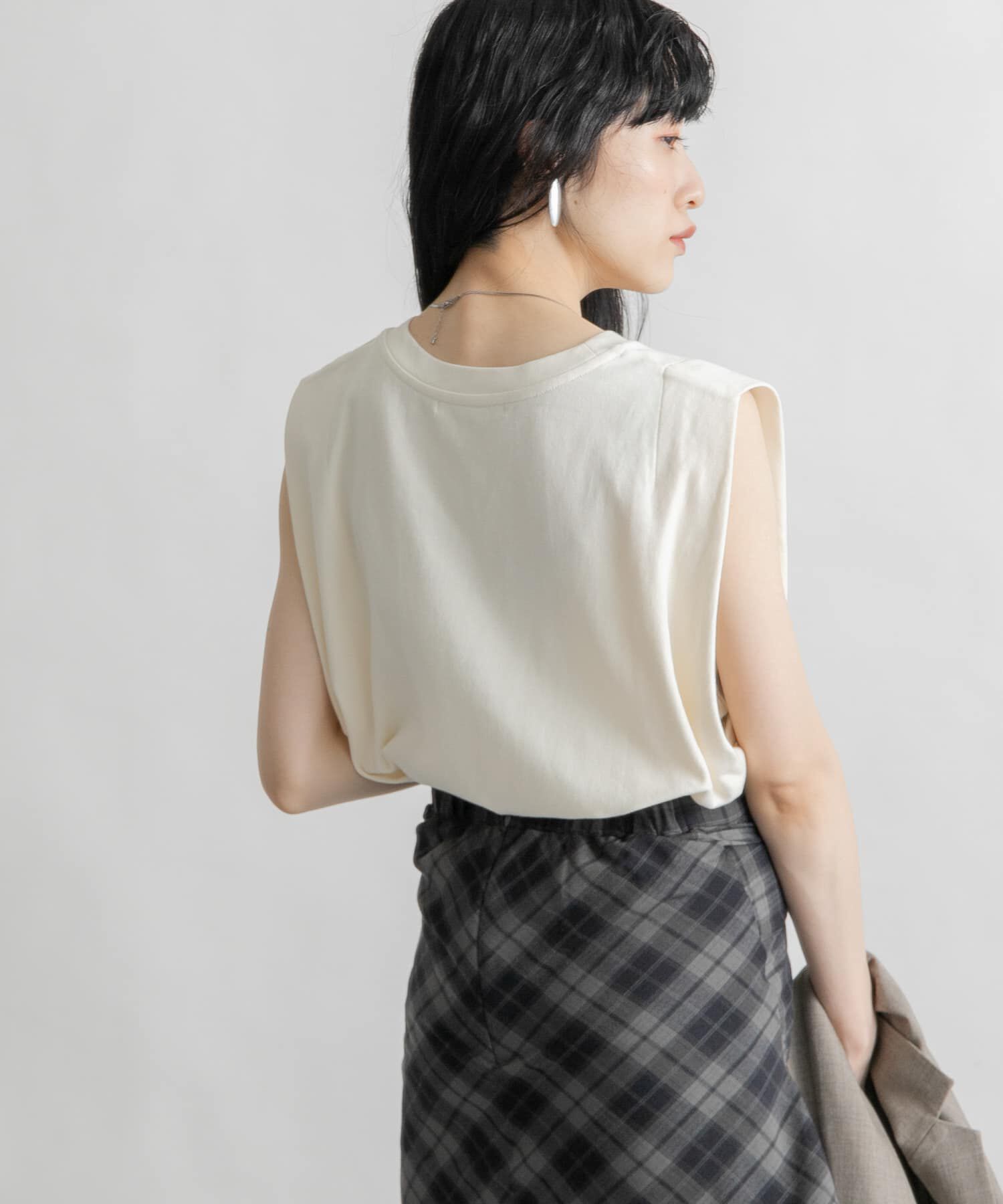  「ノースリーブプリントカットソー」|Tシャツ・カットソー|