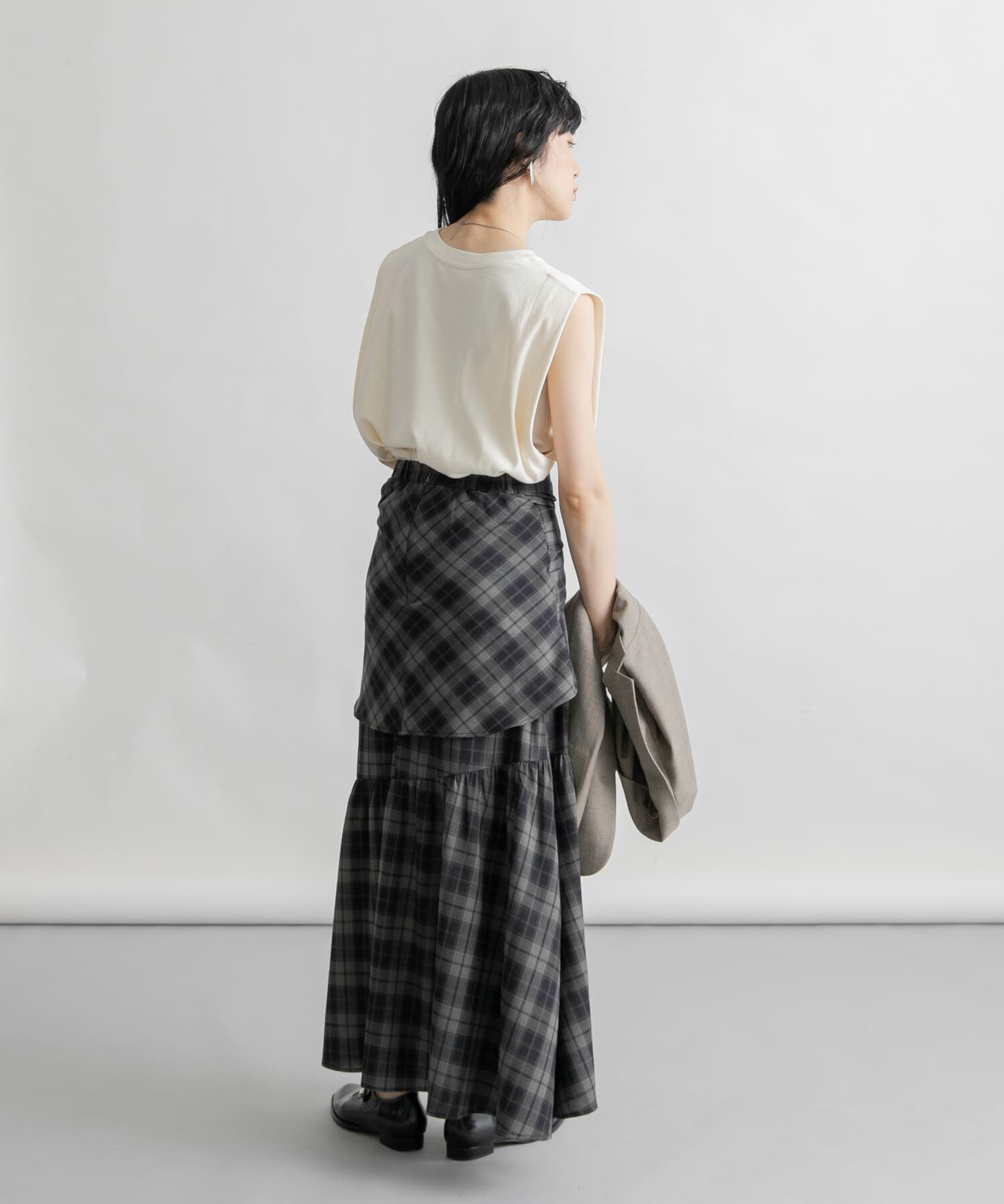  「ノースリーブプリントカットソー」|Tシャツ・カットソー|