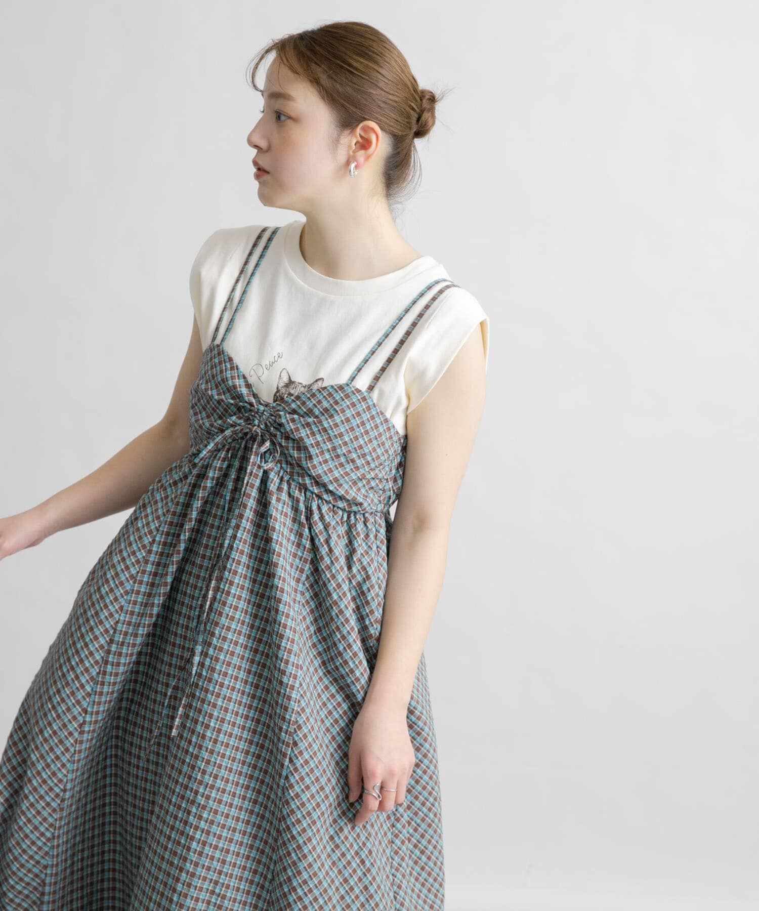  「ノースリーブプリントカットソー」|Tシャツ・カットソー|