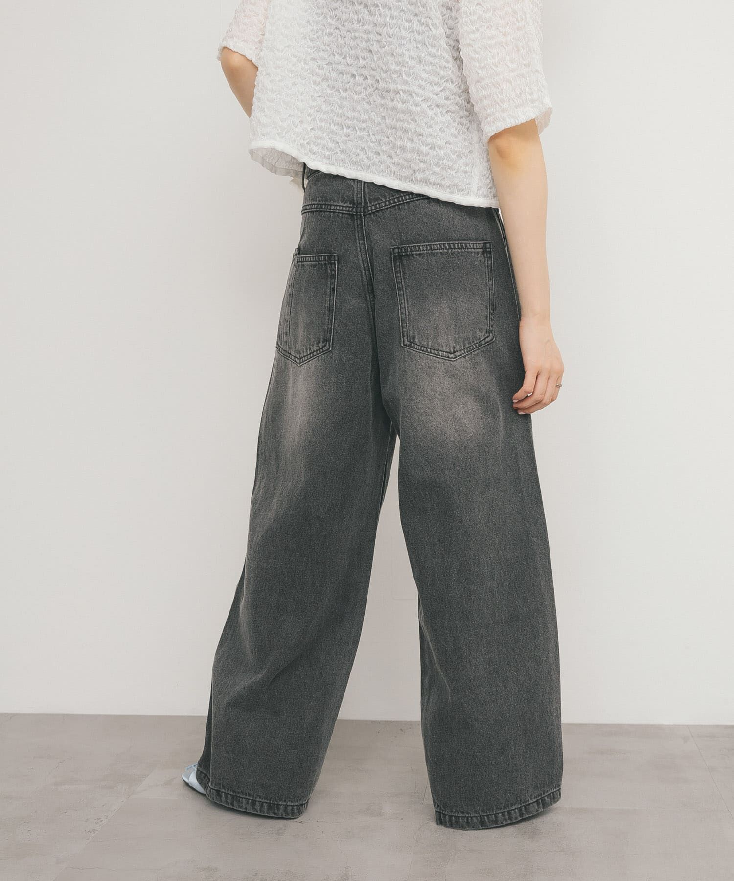  「『2サイズ展開』ドローストリングデニム」|デニム|