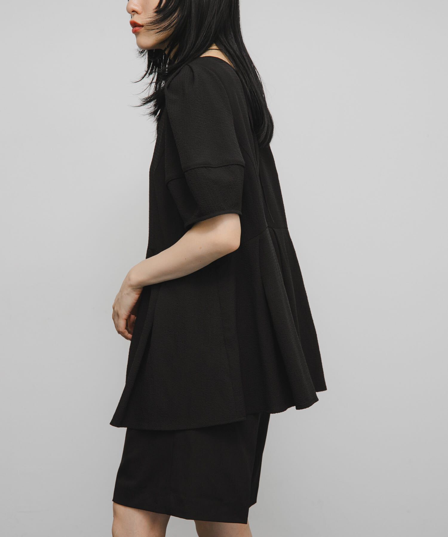  「ボリュームスリーブペプラムトップス」|シャツ・ブラウス|