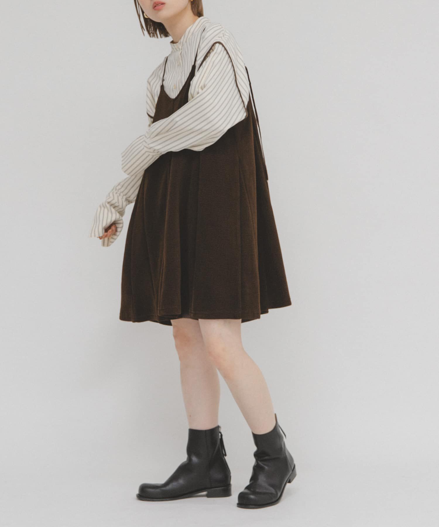  「モールリブミニキャミワンピース」|ワンピース|ブラウン