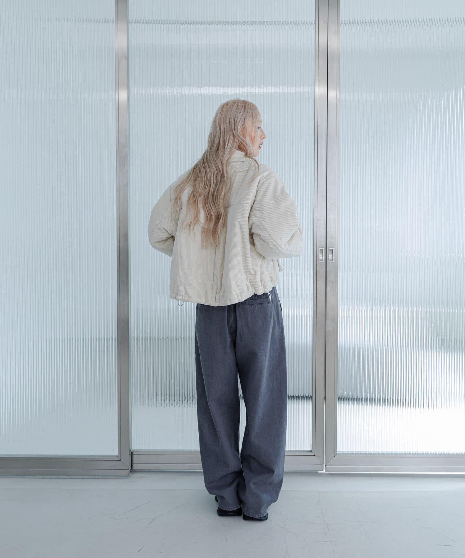  「リバーシブルパデッドジャケット」|ノーカラーコート|