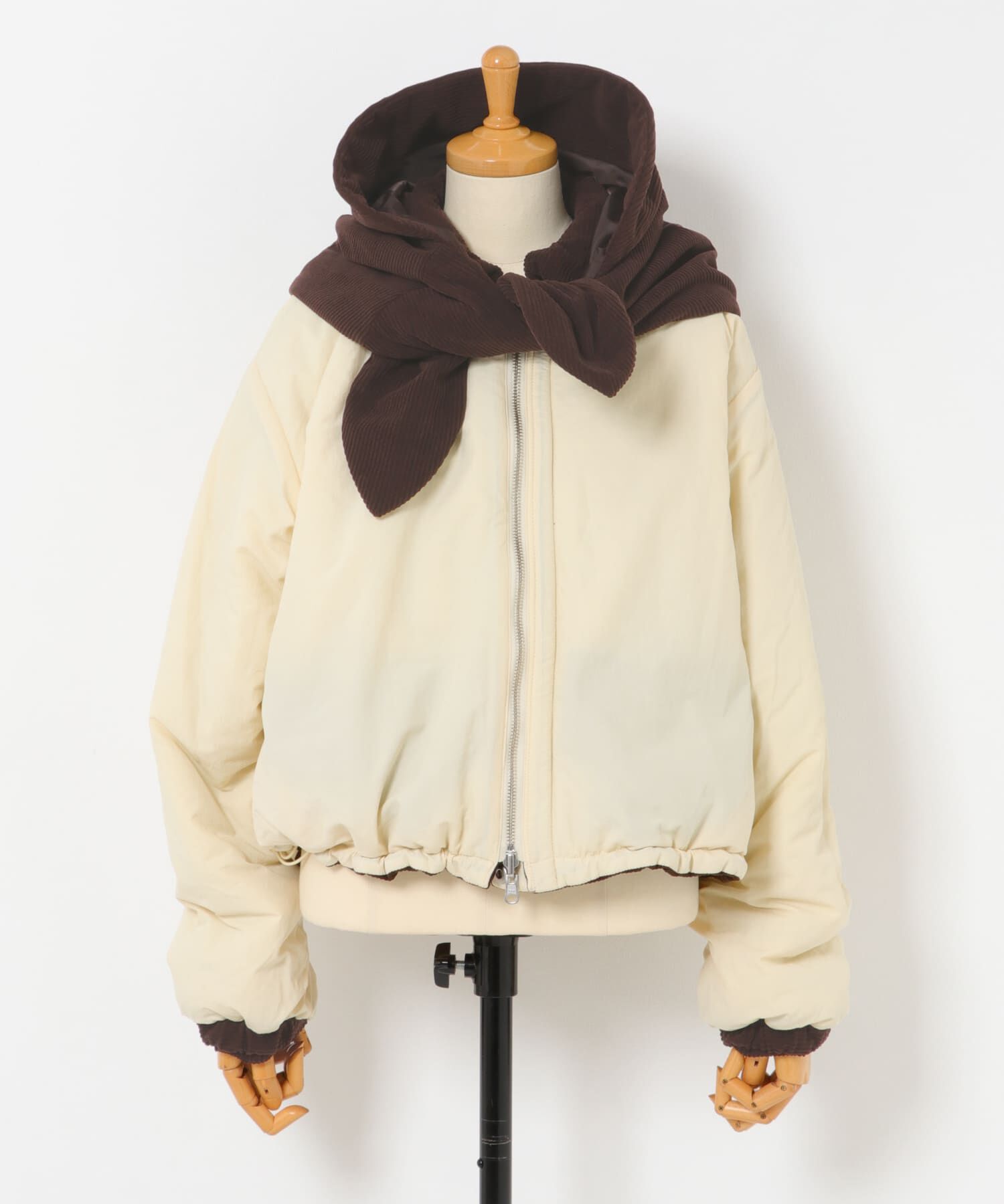  「リバーシブルパデッドジャケット」|ノーカラーコート|