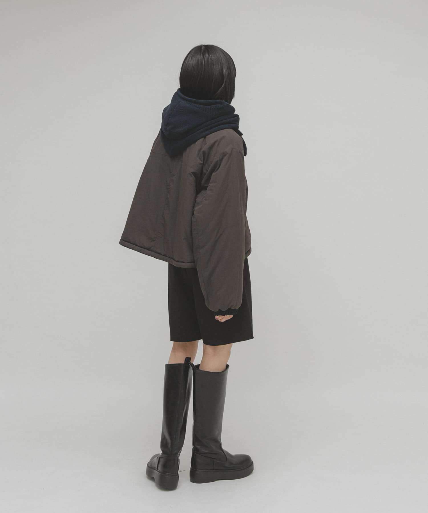  「リバーシブルパデッドジャケット」|ノーカラーコート|