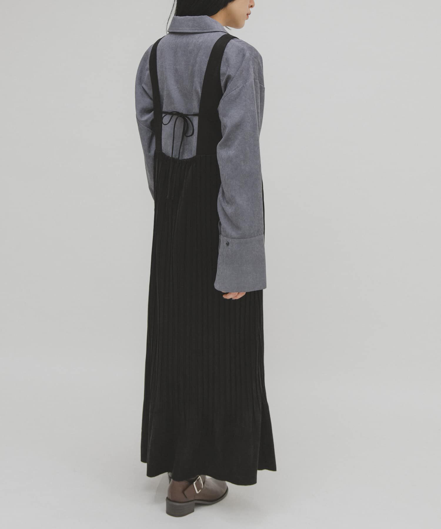  「ピーチスキンプリーツワンピース」|ワンピース|