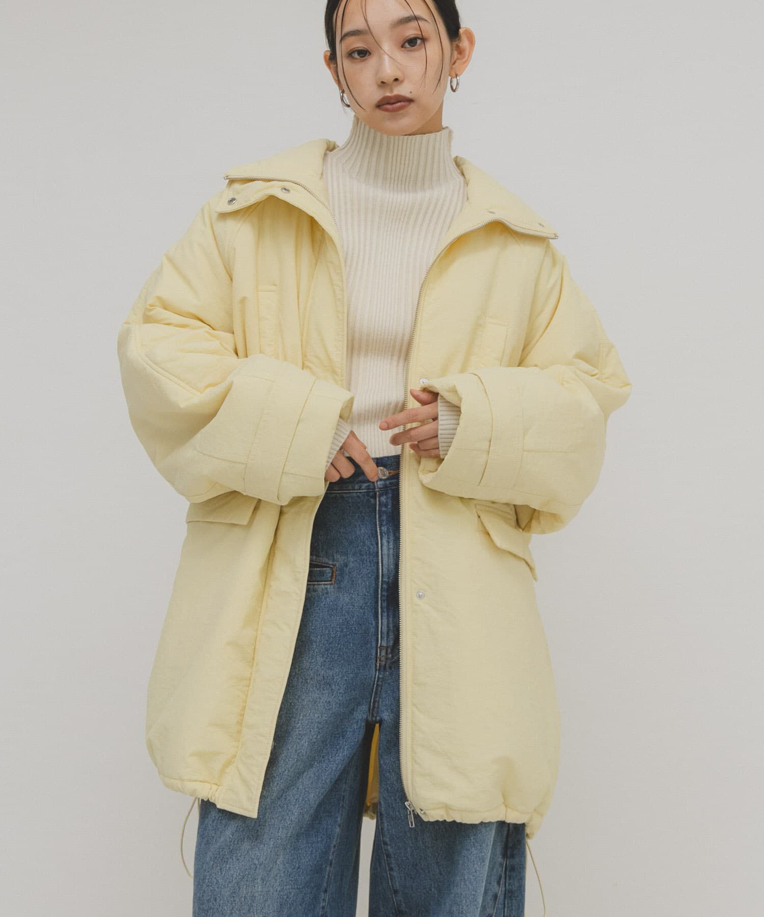  「モンスターパテッドミドルコート」|ダウン|イエロー系その他