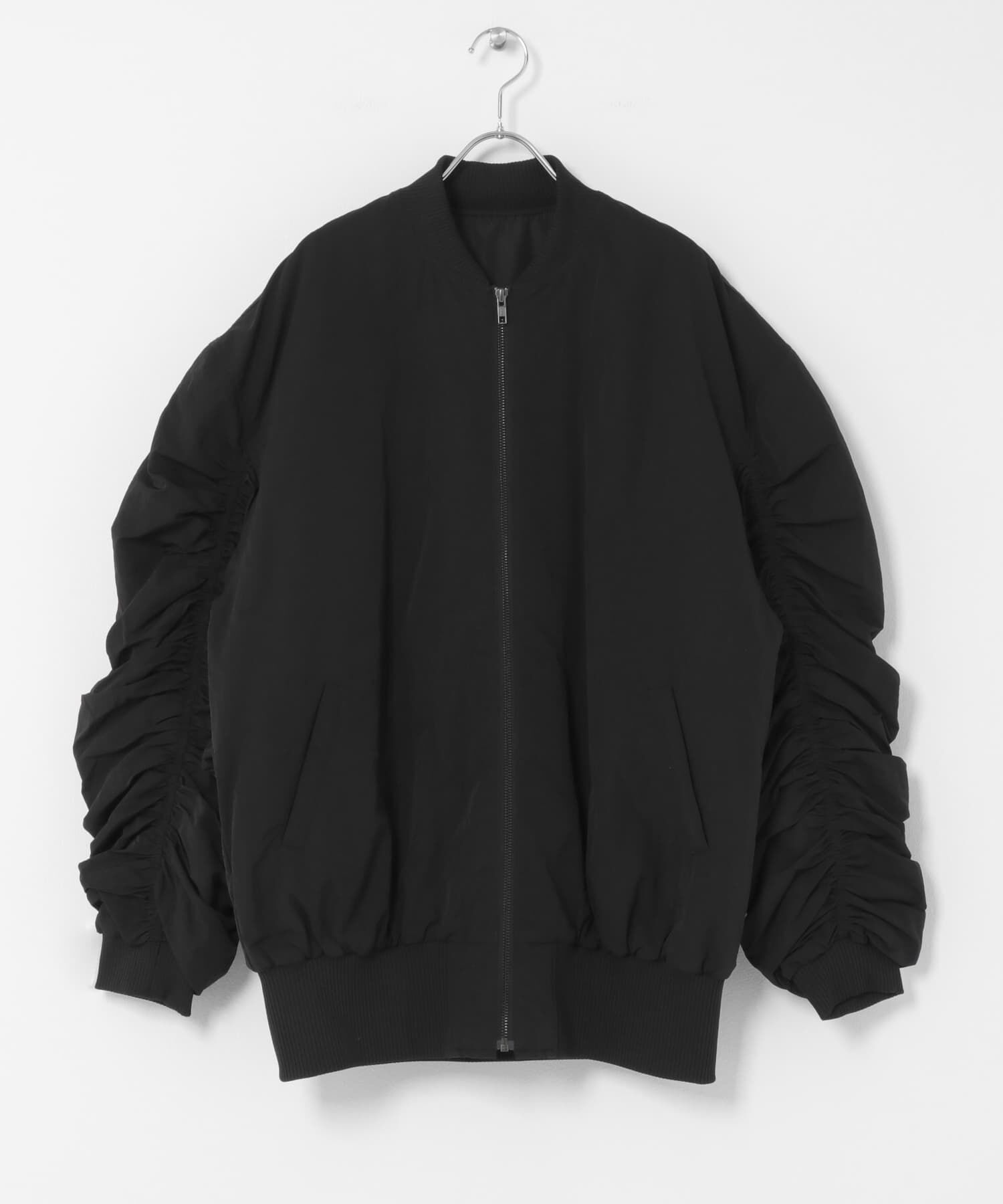  「『WEB/一部店舗限定』BACKシャーリングMA-1」|ノーカラーコート|