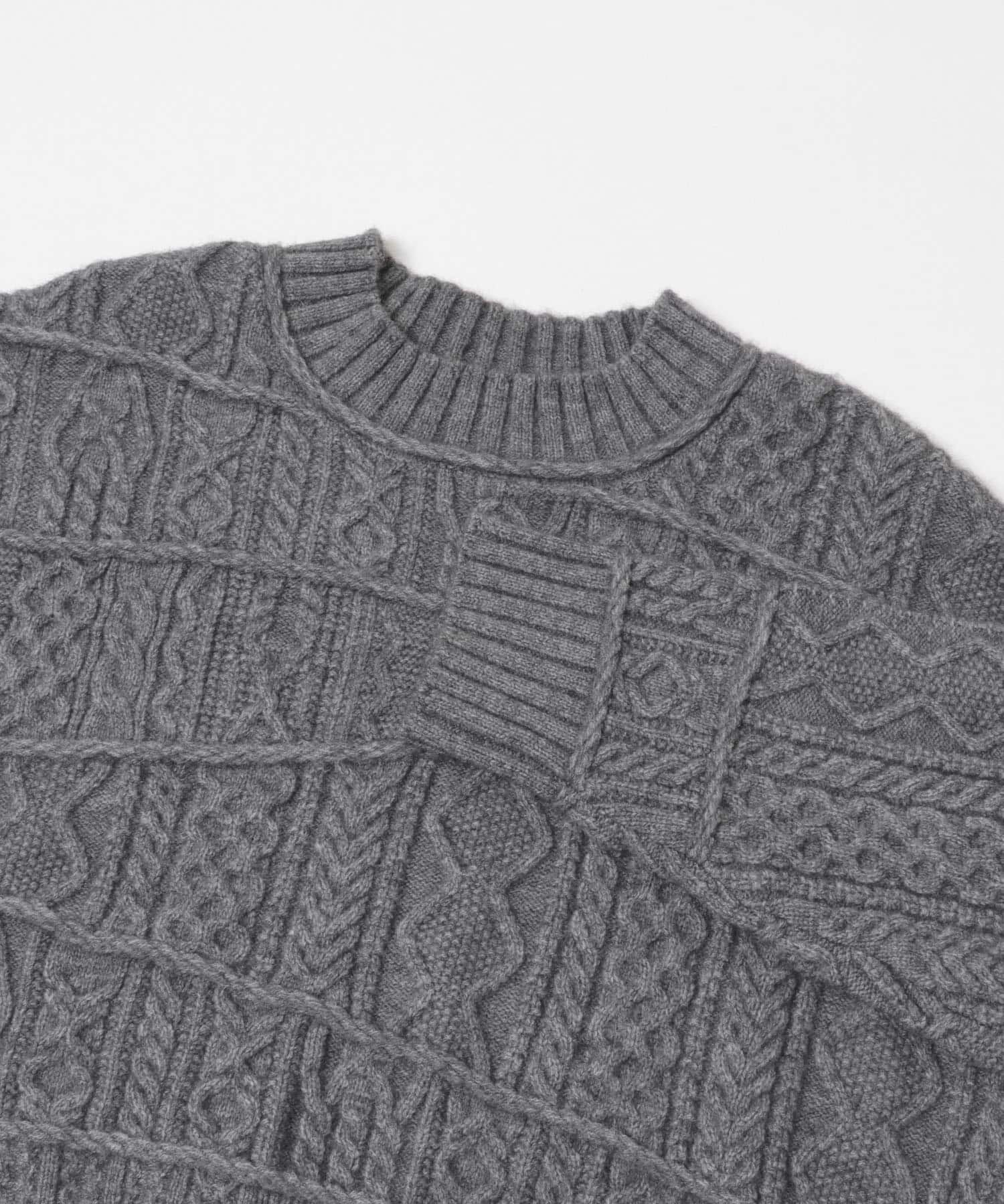  「MIXケーブルショートニット」|ニット・セーター|