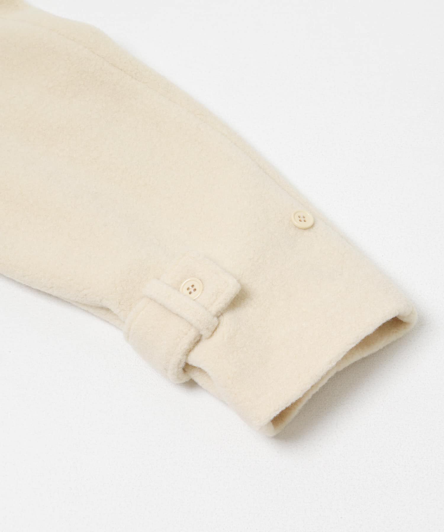  「テディボアロングコート」|ノーカラーコート|