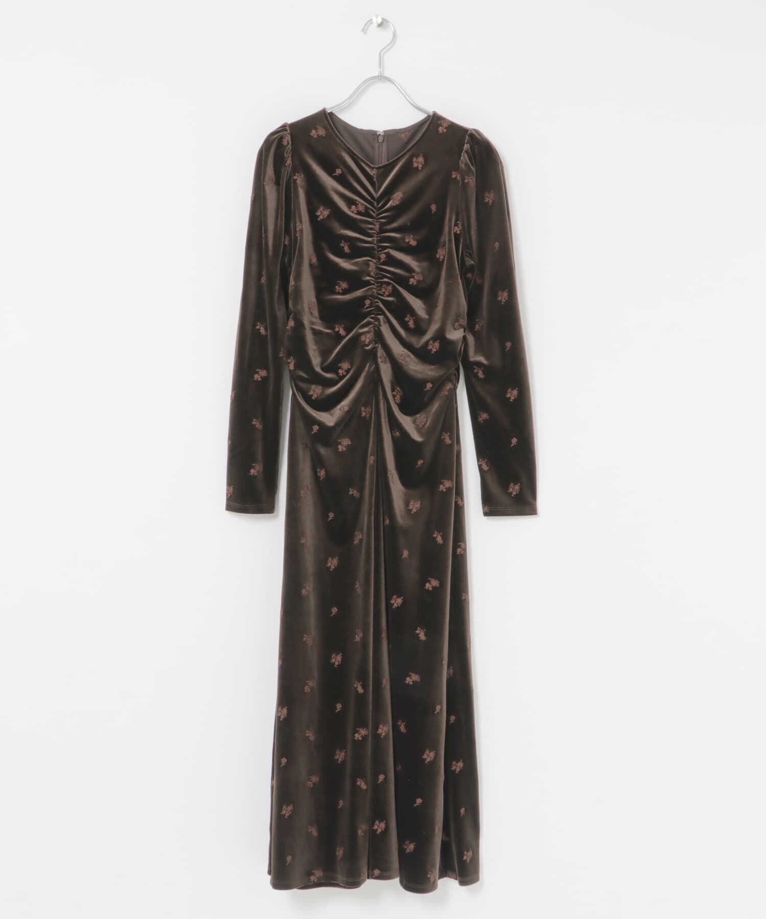  「ベロアシャーリングドレス」|ワンピース|