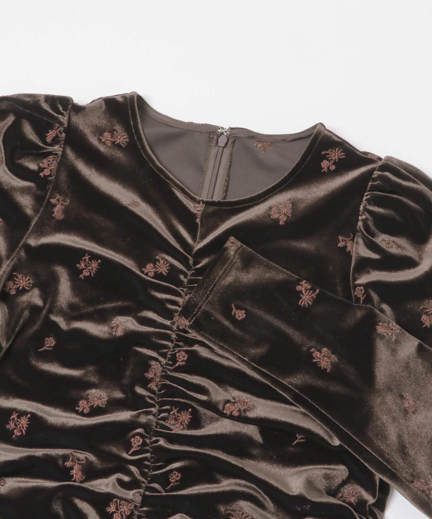  「ベロアシャーリングドレス」|ワンピース|