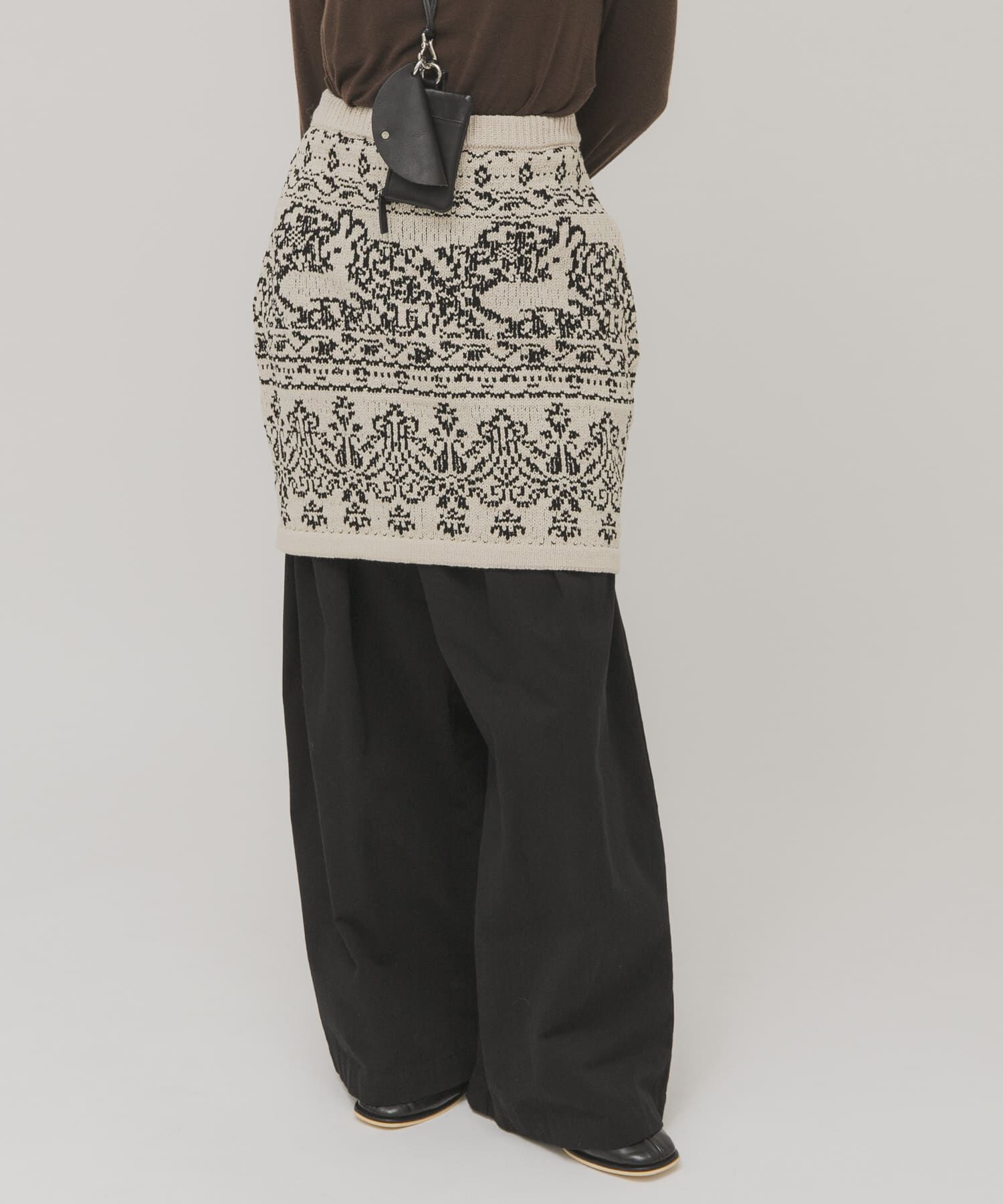  「ジャガードニットスカート」|スカート|