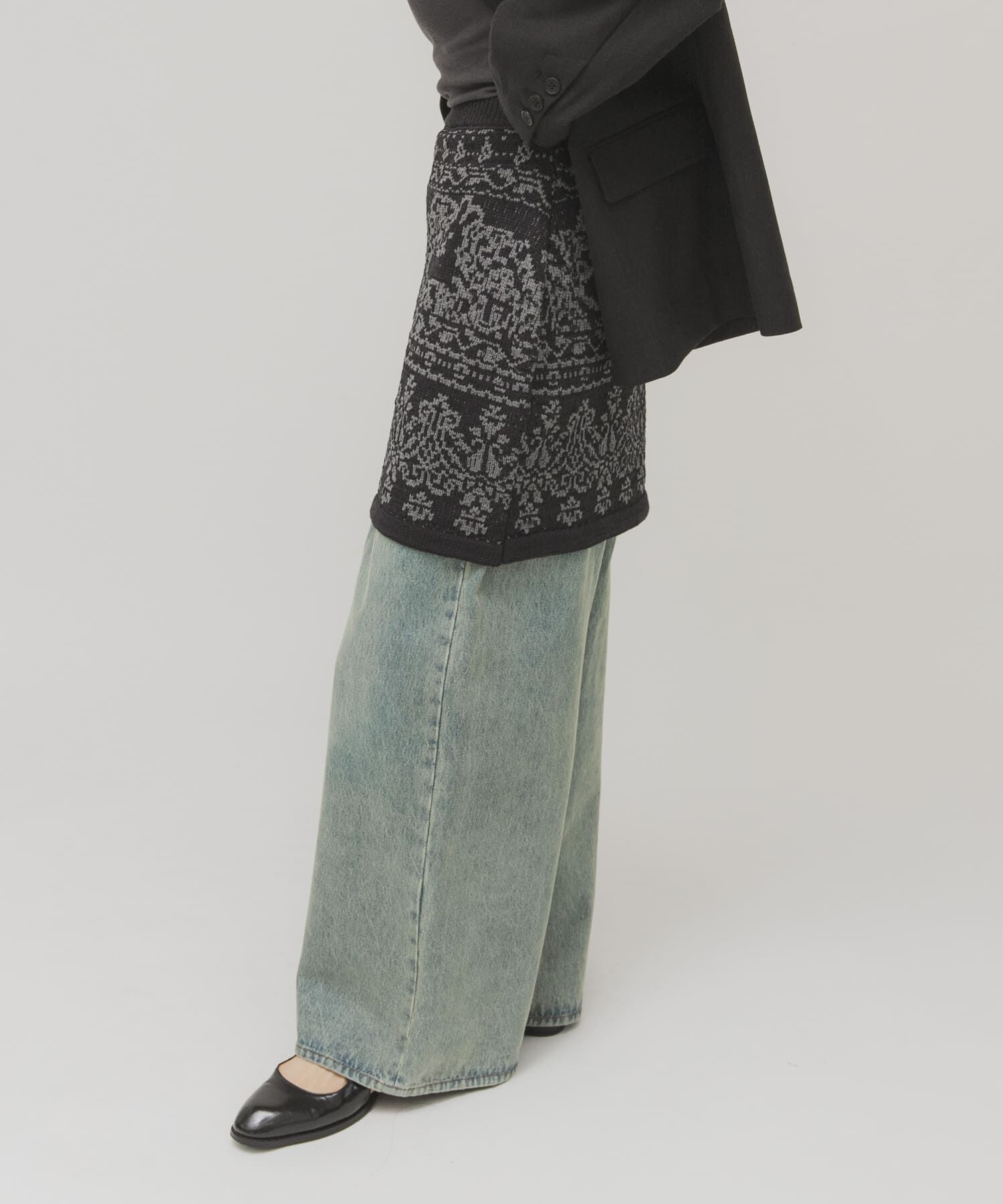  「ジャガードニットスカート」|スカート|