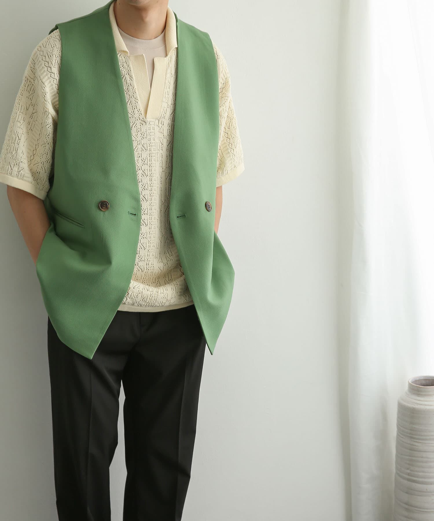 SENSE OF PLACE by URBAN RESEARCH「ダブルテーラードベスト」|ベスト・ジレ|