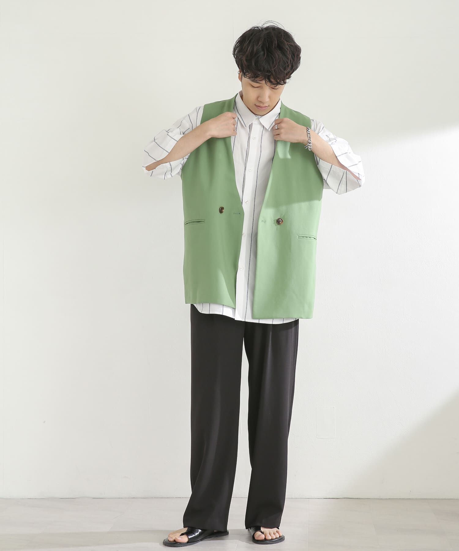 SENSE OF PLACE by URBAN RESEARCH「ダブルテーラードベスト」|ベスト・ジレ|