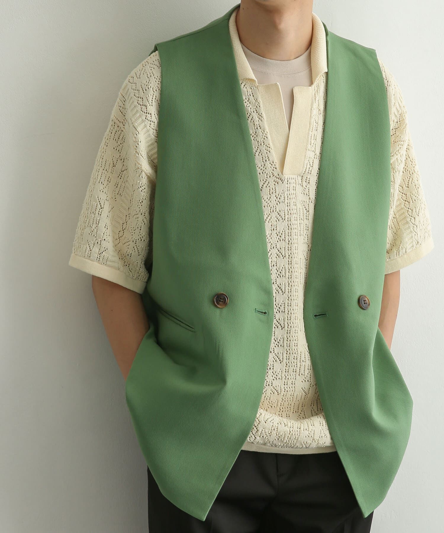 SENSE OF PLACE by URBAN RESEARCH「ダブルテーラードベスト」|ベスト・ジレ|