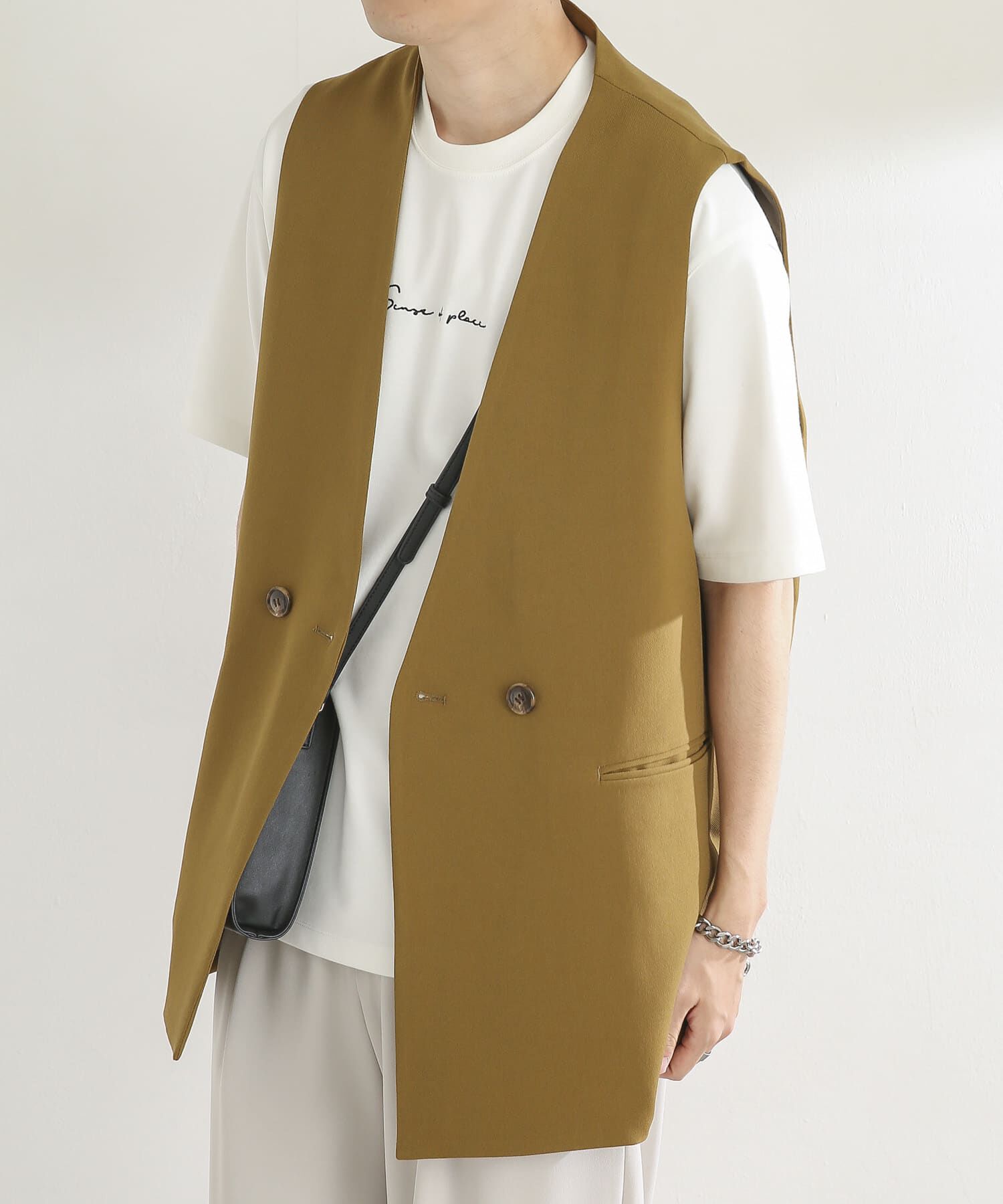 SENSE OF PLACE by URBAN RESEARCH「ダブルテーラードベスト」|ベスト・ジレ|