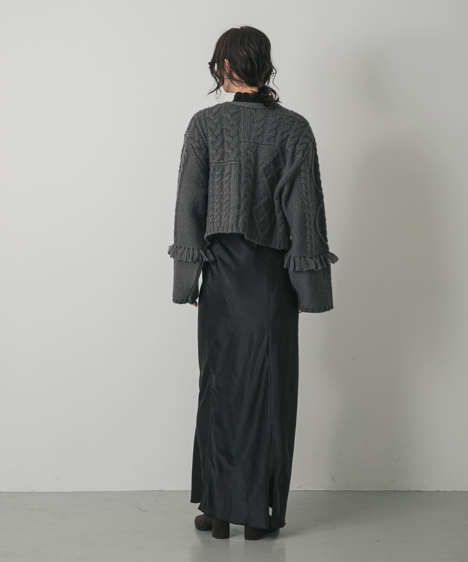 SENSE OF PLACE by URBAN RESEARCH「パッチワークケーブルニットカーディガン」|カーディガン|