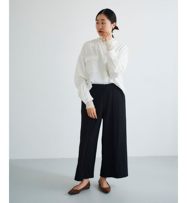 le.coeur blanc「ツイードライクワイドクロップドパンツ」|その他|