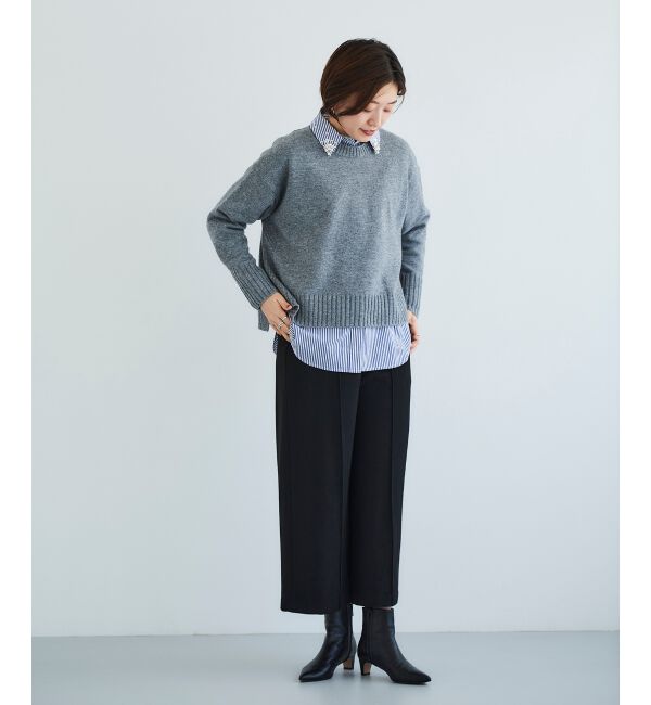 le.coeur blanc「ツイードライクワイドクロップドパンツ」|その他|