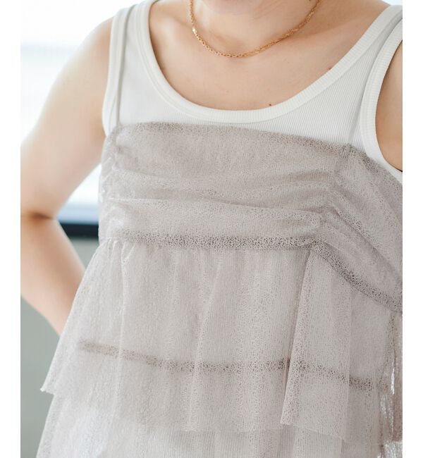 le.coeur blanc「COTTONストレッチテレコタンク」|タンクトップ|