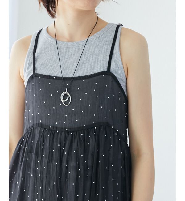 le.coeur blanc「《WEB限定アイテム》Basicテレコタンクトップ」|タンクトップ|