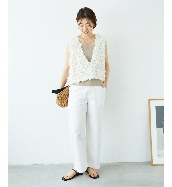  「スクエアニットタンク」|タンクトップ|