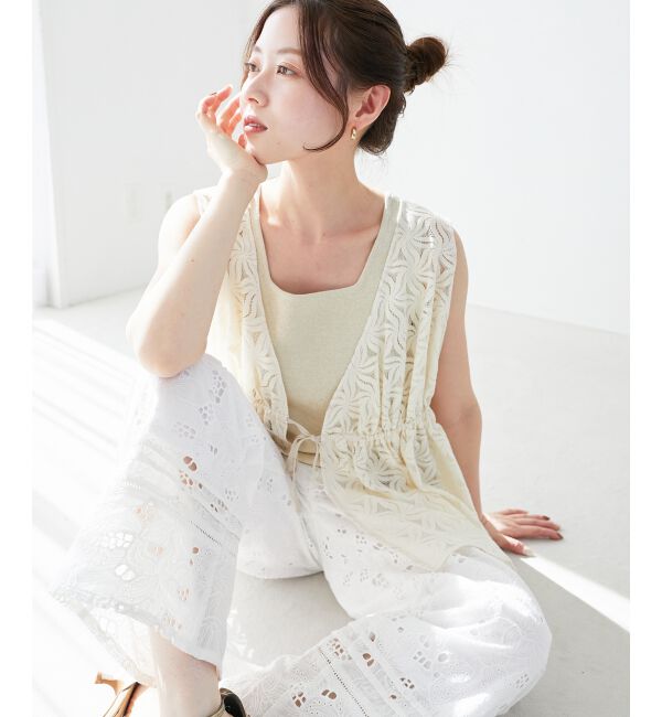  「スクエアニットタンク」|タンクトップ|