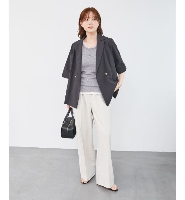  「《手洗い可能》ラメテレコタンクトップ」|タンクトップ|