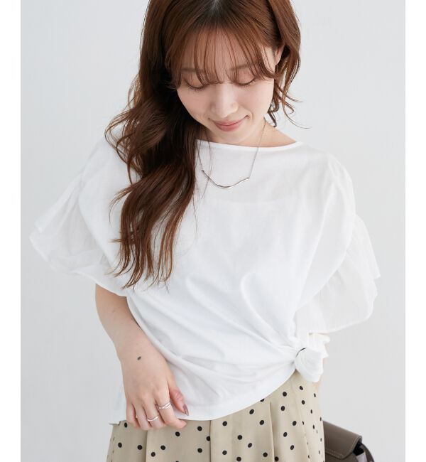  「コットンシルケットコンビカットプルオーバー」|プルオーバー|