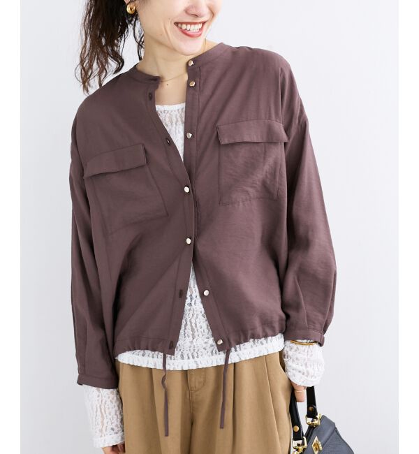  「ストレッチレースクルーネックカットソー」|Tシャツ・カットソー|