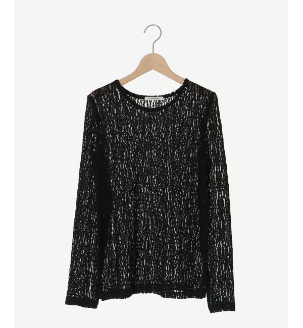  「ストレッチレースクルーネックカットソー」|Tシャツ・カットソー|