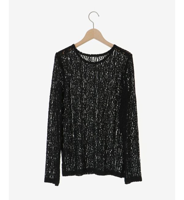  「ストレッチレースクルーネックカットソー」|Tシャツ・カットソー|